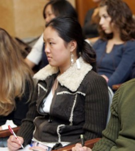 seminar students at a seminar