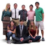 Student staff members of SERC: Standing (left to right): Justine Rembac, Noah Puni, Mauricio Castillo, Zen Trenholm, Omead Kohanteb; Seated (left to right): Roberta Giordano, Nolan Pack, Katie Hoffman