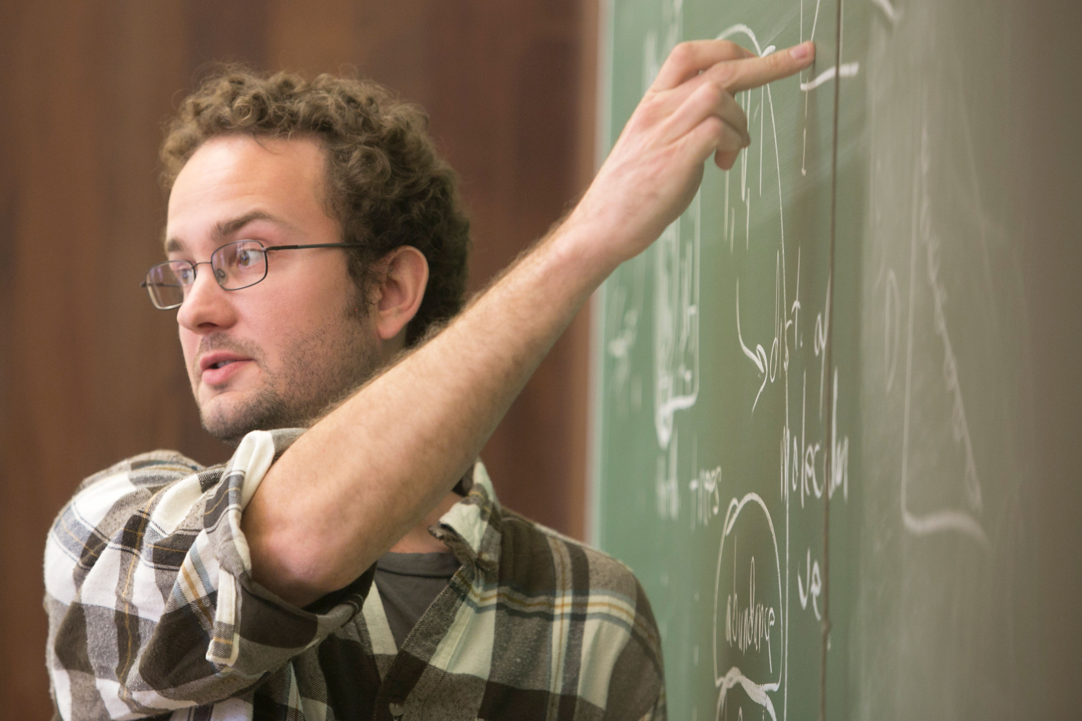 Image of Graduate Student Instructor at blackboard