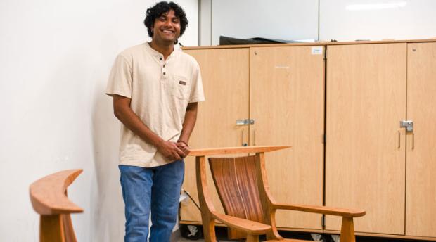 Image of Mayuresh and his lounge chairs 