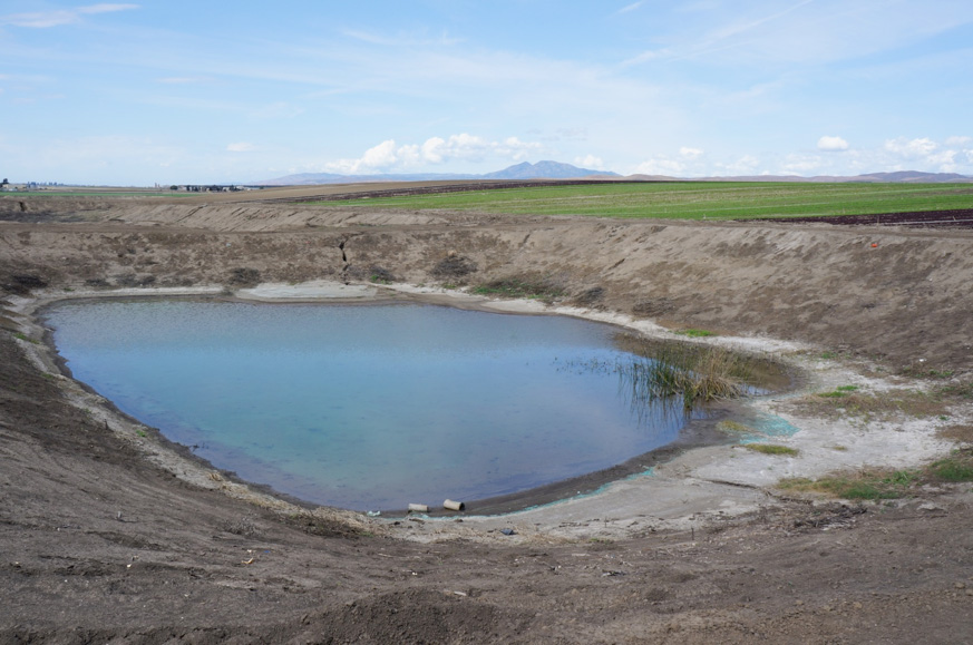 Catchment pond in Salinas Valley, California